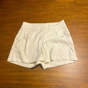 White dress shorts express midi high rise 4